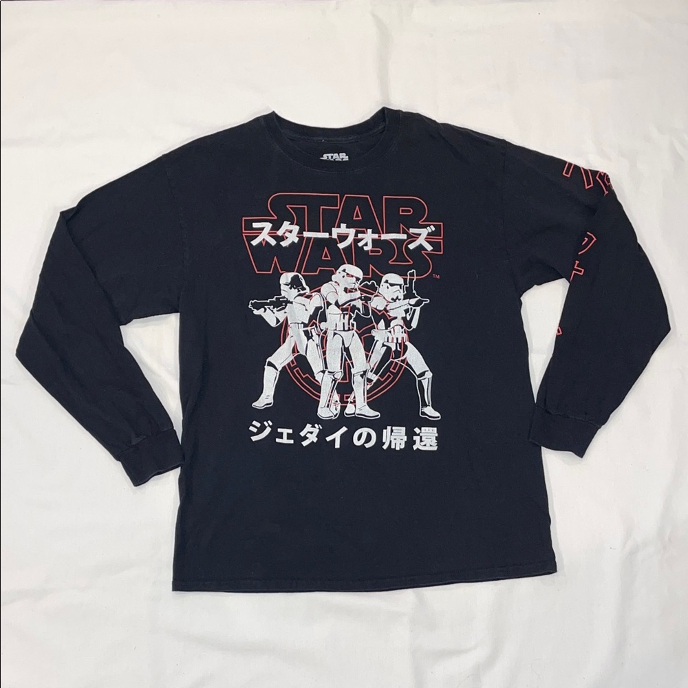 Men’s Star Wars Long Sleeve Black Graphic Tee Size L